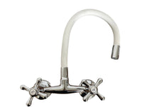 Rubinetto a parete con canna flessibile 