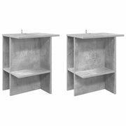 2 pz Tavolino da salotto | Tavolino da caff¨¨ | Tavolino da Soggiorno Grigio Cemento 40 x 30 x 49 cm