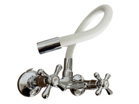 Rubinetto a parete con canna flessibile 