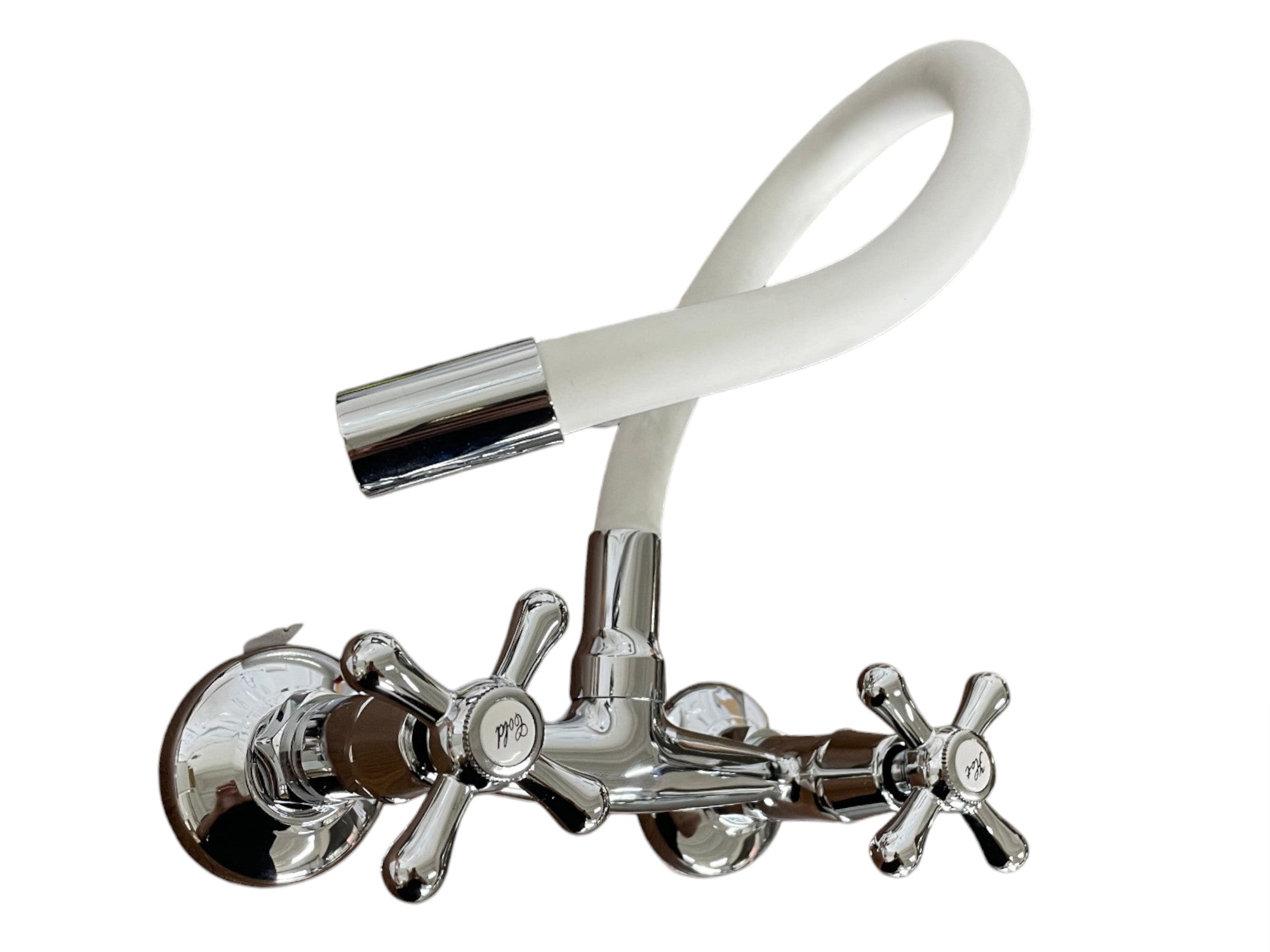 Rubinetto a parete con canna flessibile 