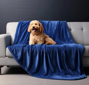 Deken Reversibile Impermeabile, Protezione Leakproof per Matrimoniale, Divano, Poltrona contro Macchie e Gocce di Adulti, Bambini, Cani, Animali Domestici (Blu Scuro/Verde Scuro, 102x152cm)