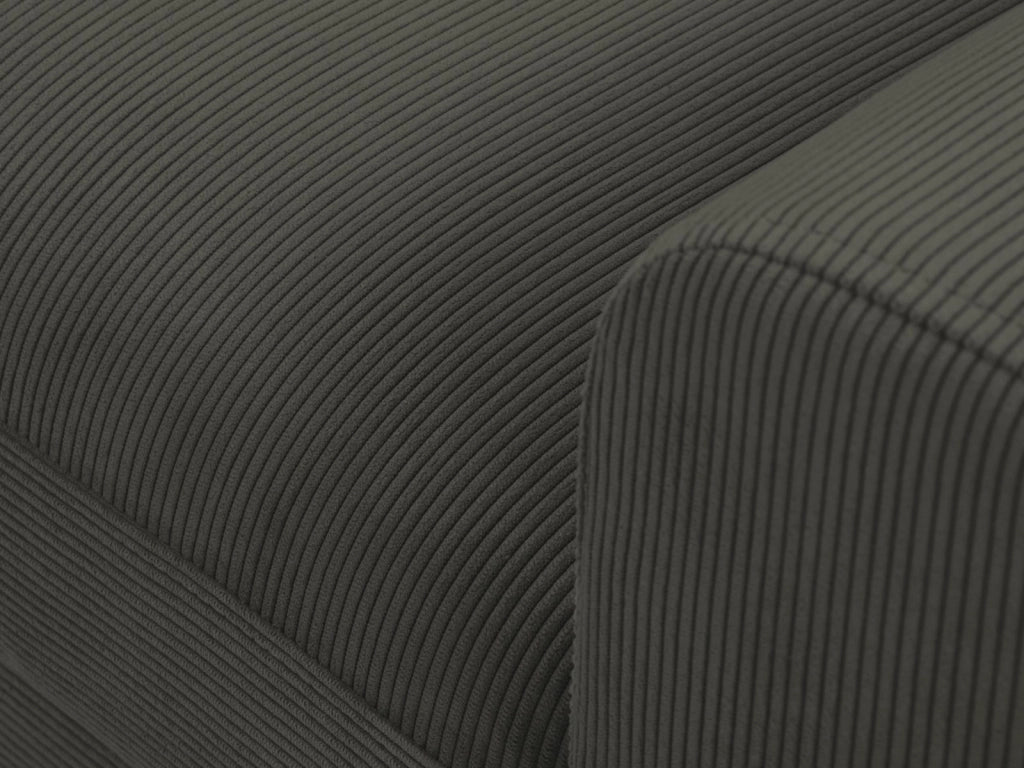 Cosmopolitan Design - Divano convertibile angolare sinistro con contenitore "Kyoto" 4 posti in velluto a coste nero 