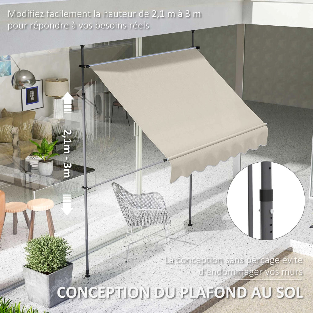 Appendiabiti autoportante retrattile ¨C Zephmum ¨C Grigio 120x210x30 cm