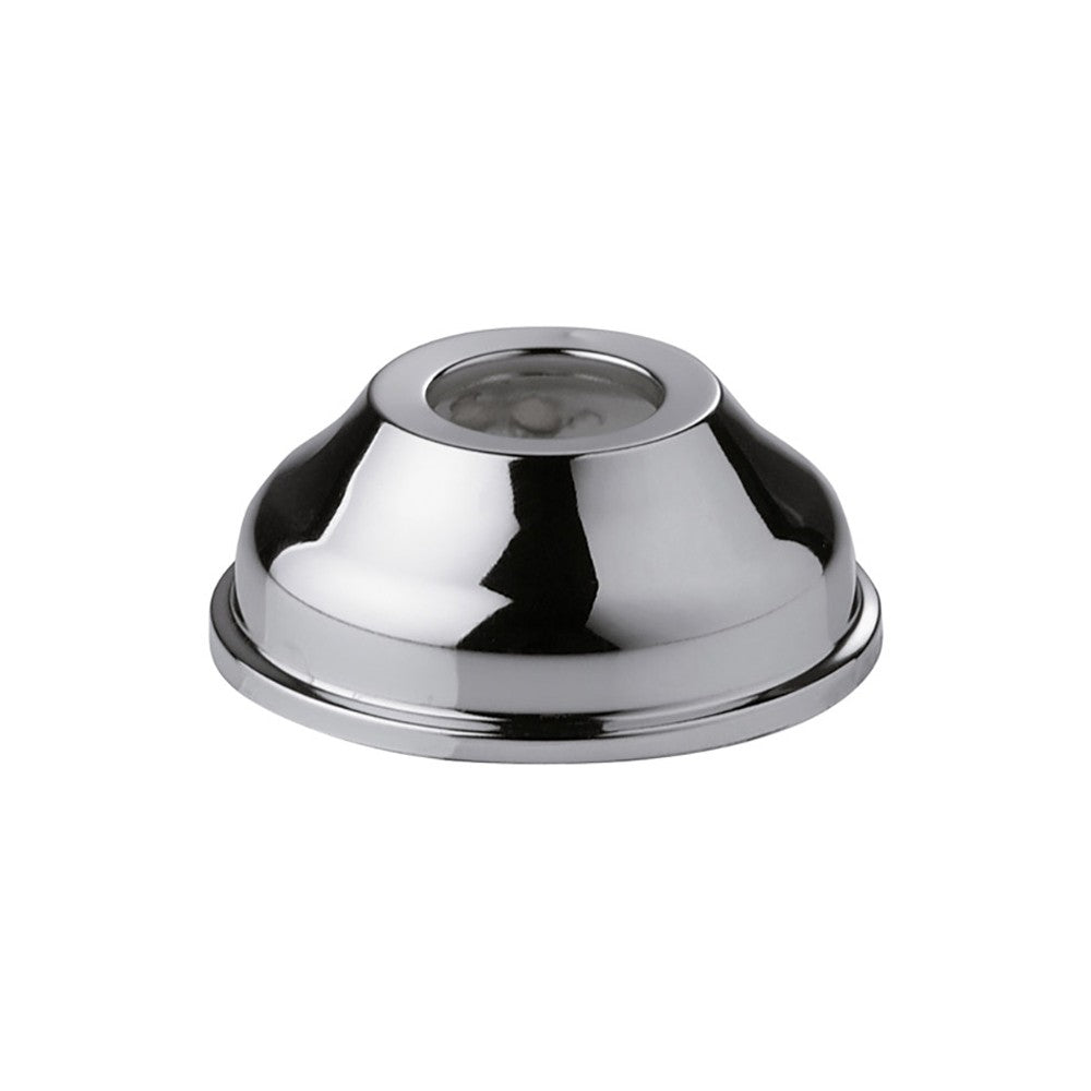 Rosone a muro in ottone cromato