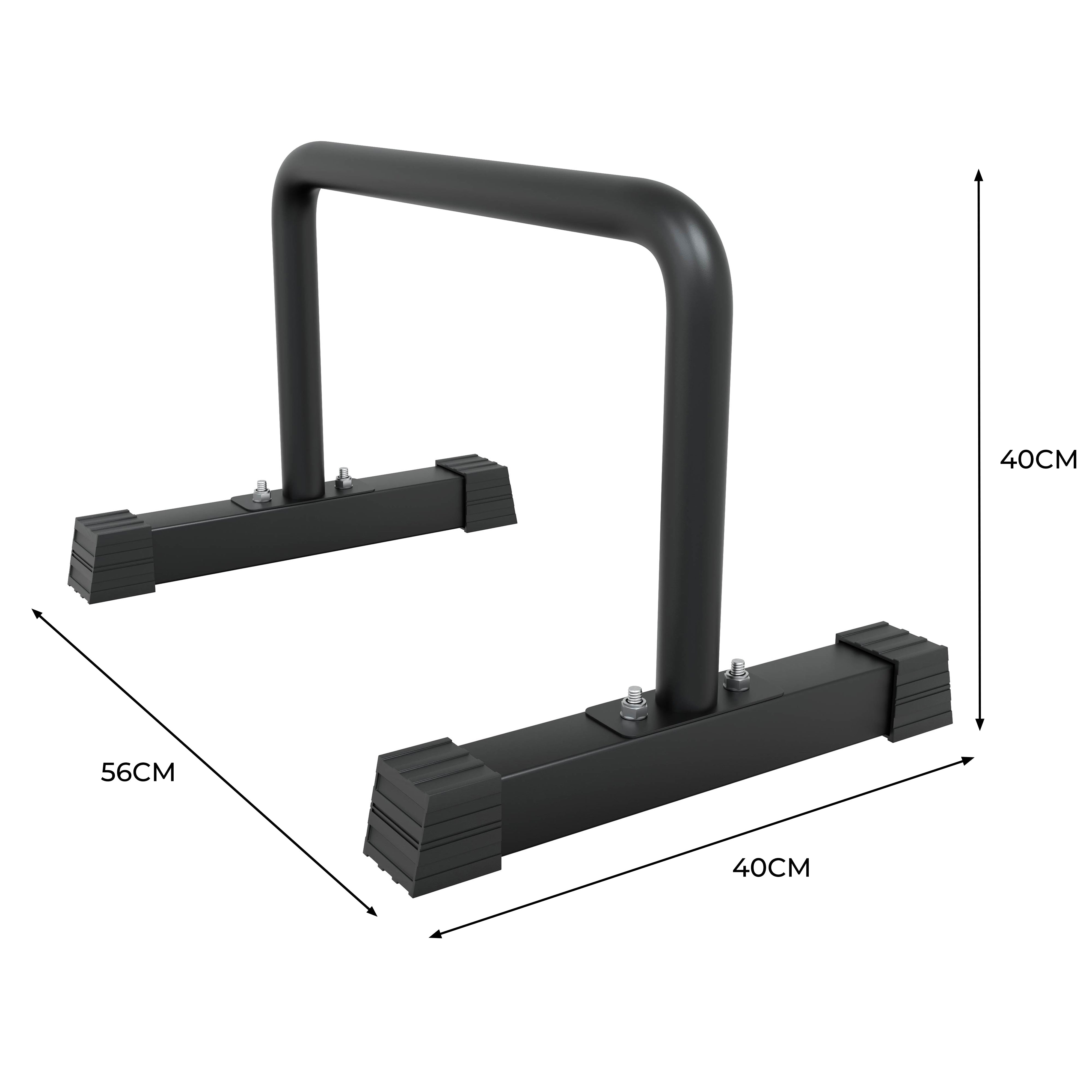 Barre Parallettes in Acciaio 56x40x40cm per Calisthenics e Push-Up – 2 Pezzi