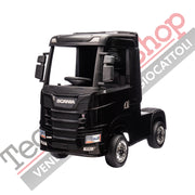 Camion Elettrico Per Bambini  Scania 24V Porte Apribili-Nero