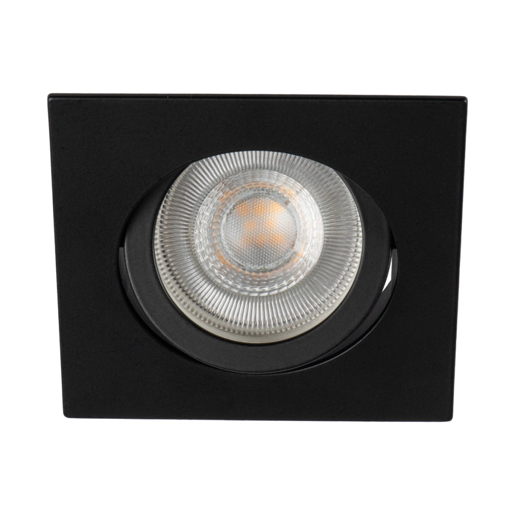 Faretto incasso soffitto quadrato nero orientabile Kanlux DALLA