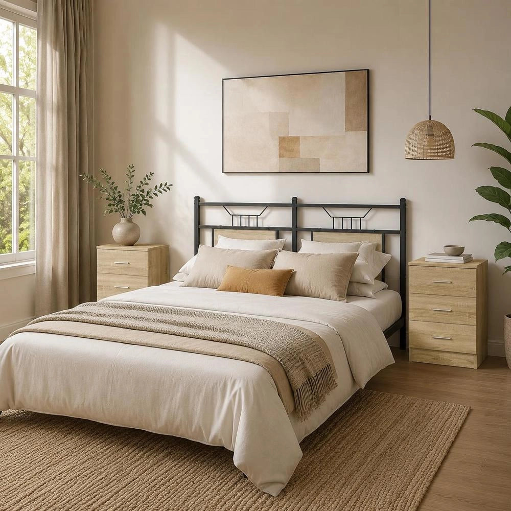 Bedside Tables 2 Pcs. Sonoma Oak 38x35x56 Cm Wood Material