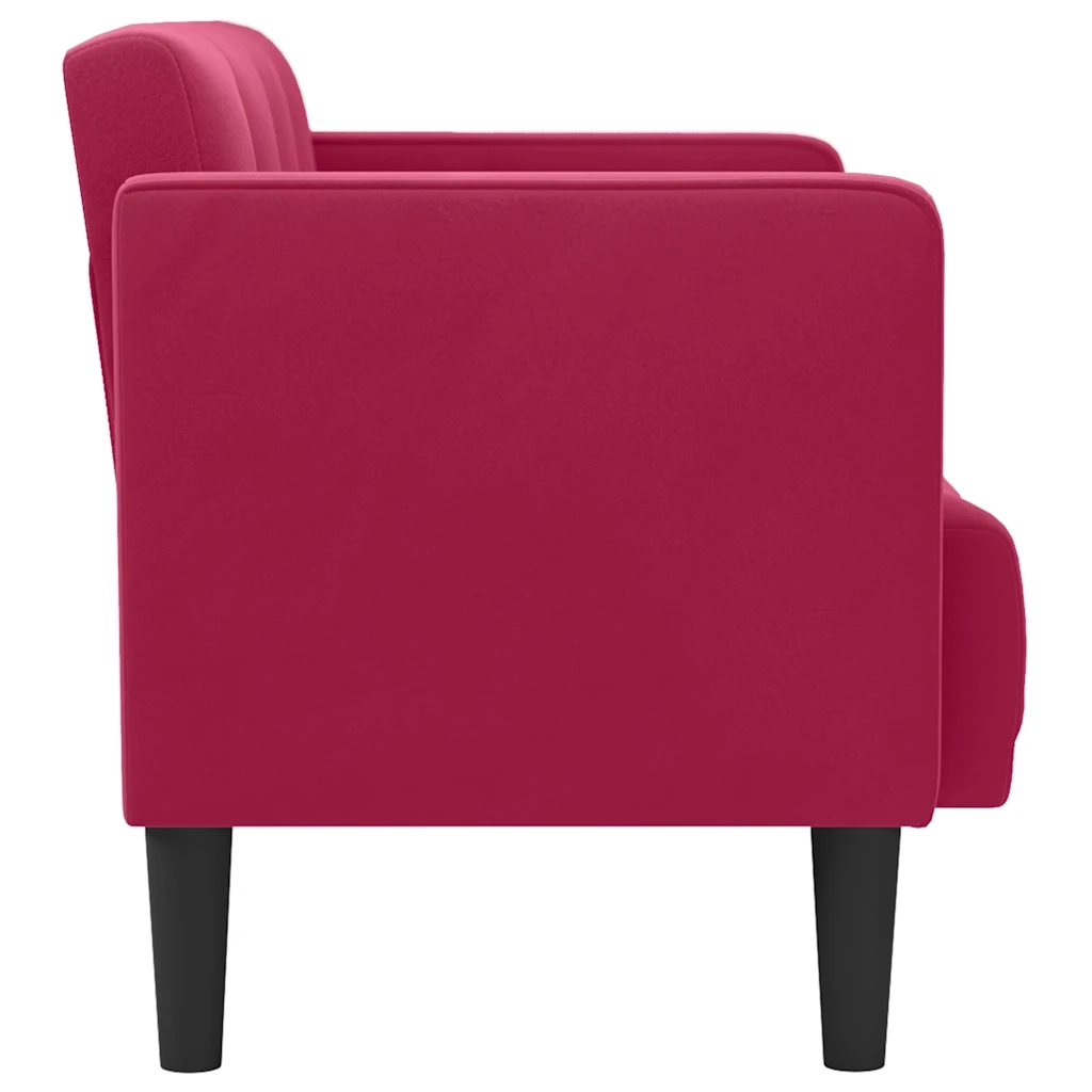 Divano Divanetto Rosso Vino 111 cm in Velluto 4100573