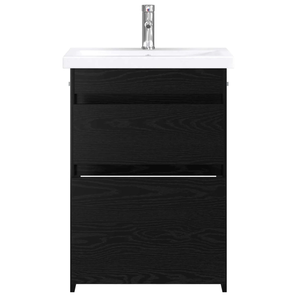 Set di mobili per il bagno Rovere Nero 61 x 40 x 84,5 cm 3404259