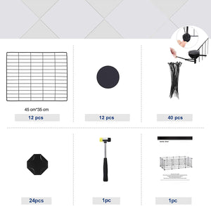 Valora Recinto pieghevole per animali domestici nero - Recinto per piccoli animali