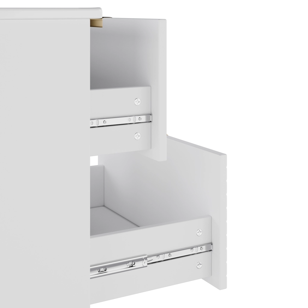 MOBILE BAGNO SOSPESO 61x46x57 cm MDF Bianco con lavabo in ceramica
