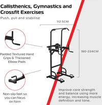 Power Tower 200 kg – Trazioni, Dips, Casa o Outdoor