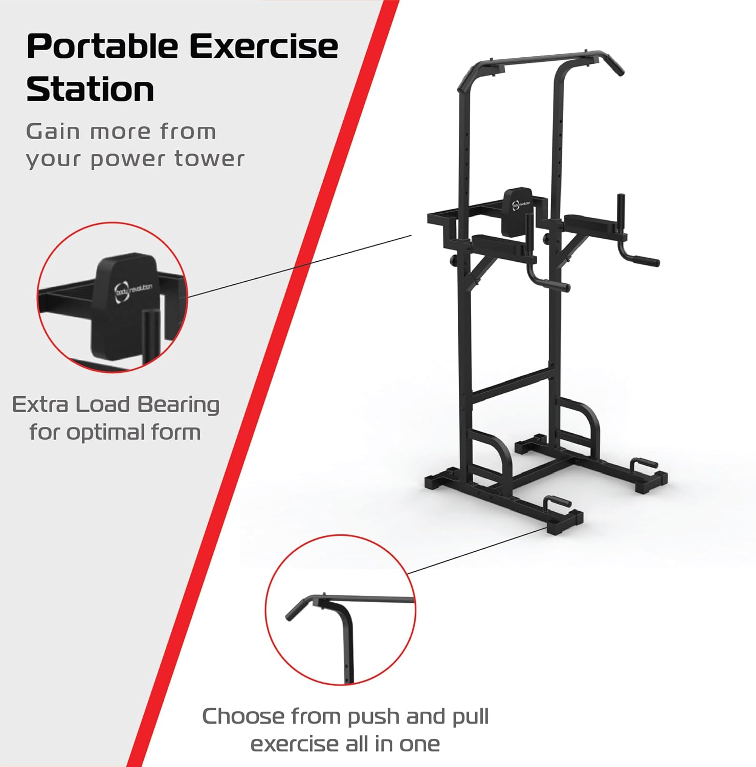 Power Tower 200 kg – Trazioni, Dips, Casa o Outdoor