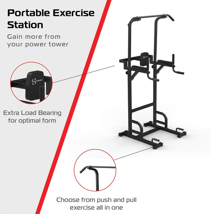 Power Tower 200 kg – Trazioni, Dips, Casa o Outdoor