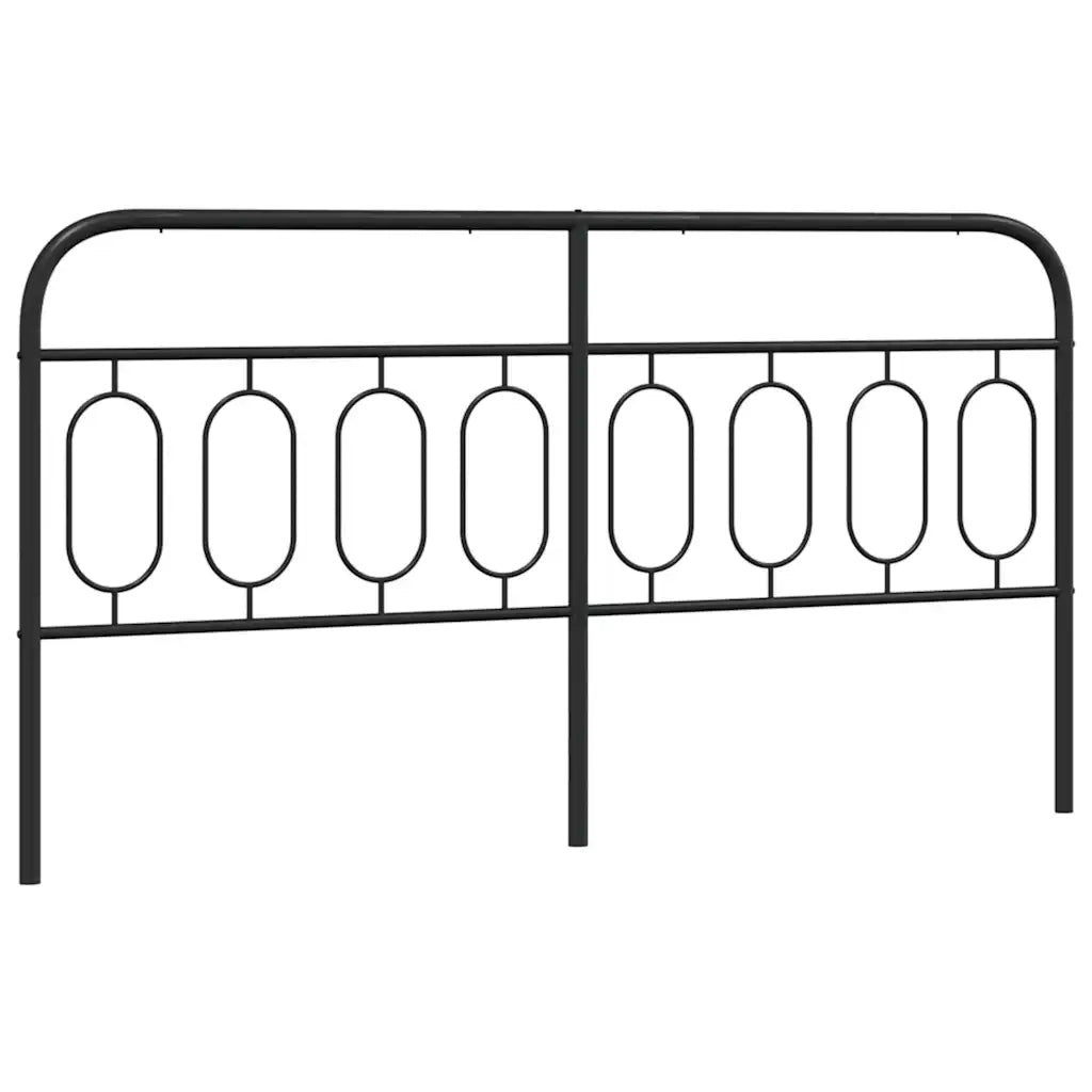 vidaXL Testiera in Metallo Nero 160 cm