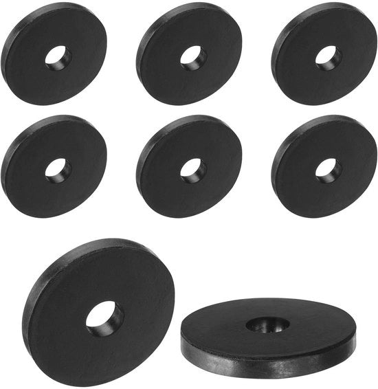 Supporti di isolamento 8 pezzi - Gomma - 40 mm diametro esterno - 10 mm diametro interno - 5 mm altezza - Pads anti vibrazioni - Isolatori di vibrazioni