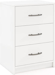 Camera da Letto con 3 Cassetti, Tavolino da Letto Multiuso con Ampio Spazio di Archiviazione, Carino Comodino per Soggiorno, Camera da Letto, Ufficio, 38,5 x 28 x 54 cm