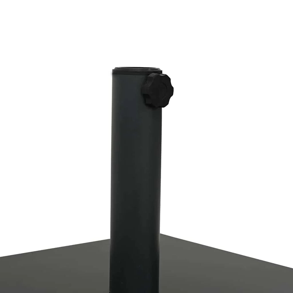 Base moderna per ombrellone da esterno quadrata 45 x 45 x 31,5 cm in acciaio nero 02_0058934