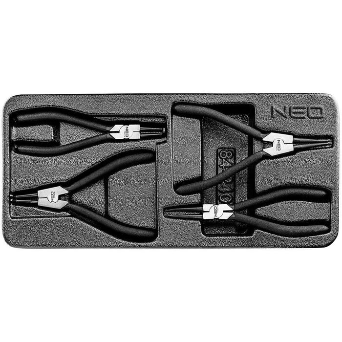 Topex 84-240 set di pinze per an anelli elastici, 4 pezzi