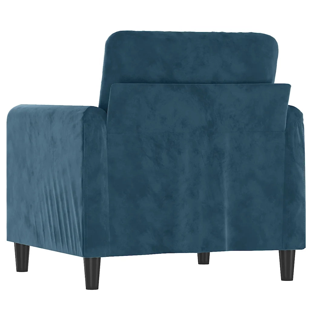 Divano Sedia-Poltrona Blu 60 cm Velluto 256769
