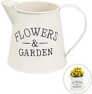 Vaso Decorativo in Stile Rustico - IJzeren Vaso - Decorazione per Fiori - Adatto per Interno/Esterno - Con Maniglie - Decorazione Rustica per la Casa - Vaso per Fiori