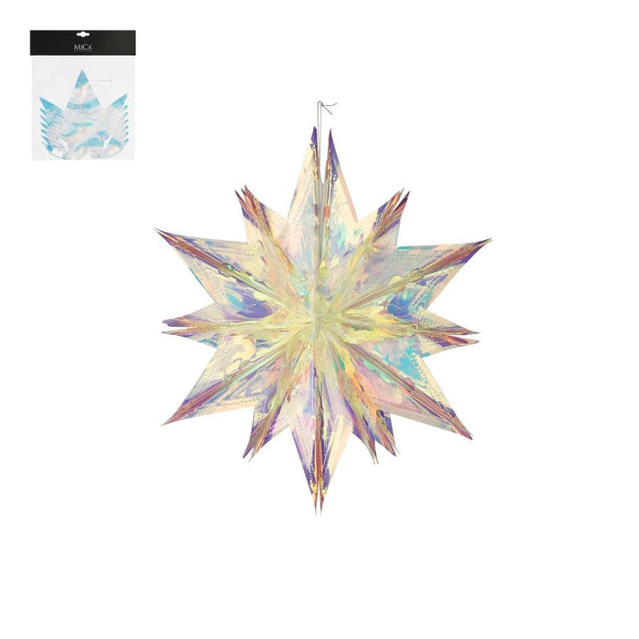 STELLA NATALIZIA IRRIDESCENTE DA APPENDERE 40X38X20 CM EDELMAN