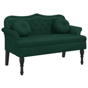 Panca con Cuscini Verde Scuro 120,5x65x75 cm Velluto CFW5608800