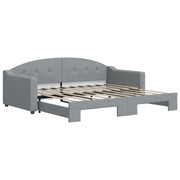 Divano letto | Sof¨¤ letto | Letto singolo Estraibile Grigio Chiaro 90x190 Tessuto
