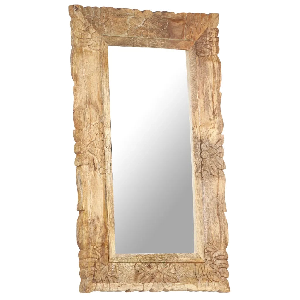 Specchio 80x50 cm in Legno Massello di Mango 321636