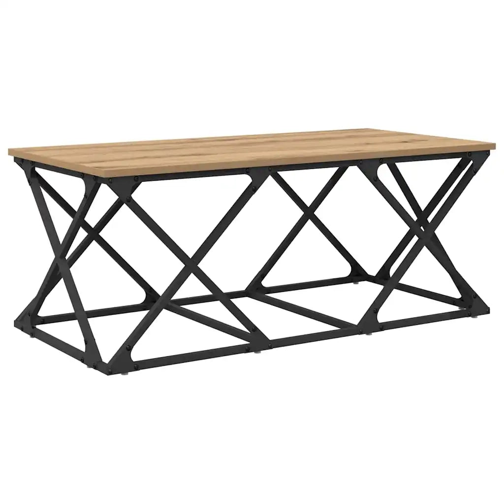 Tavolino da salotto Rovere artigianale 100 x 49 x 40 cm