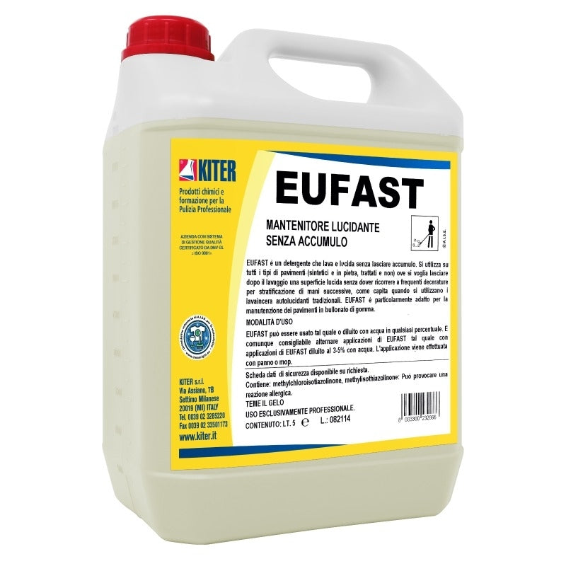 Eufast Cera 5 Kg, Emulsione Lucidante per Pavimenti | Kiter