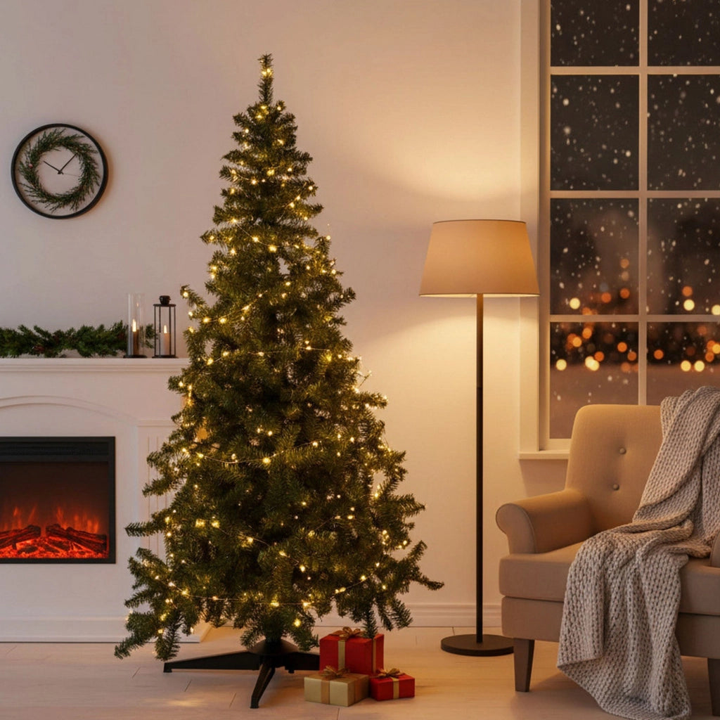 Jingles, Albero di Natale 180 cm 48 Rami Made in Italy, 180h cm Verde