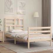 Giroletto con Testiera-Struttura Letto con testiera 100x200 cm in Legno Massello 978329