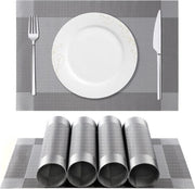 Set di tappeti per tavolo da 6 pezzi, antiscivolo, lavabile, PVC, resistente alle abrasioni, resistente al calore.