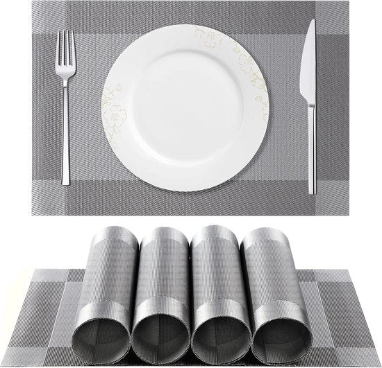 Set di tappeti per tavolo da 6 pezzi, antiscivolo, lavabile, PVC, resistente alle abrasioni, resistente al calore.