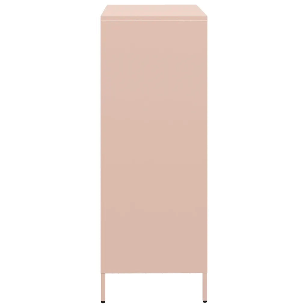 vidaXL Credenza Rosa 68x39x103,5 cm in Acciaio