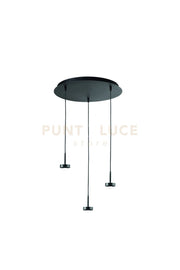 BASE PER SOSPENSIONE EKOS 3 LUCI D.45CM NERO LED 3000K 1390LM 18W