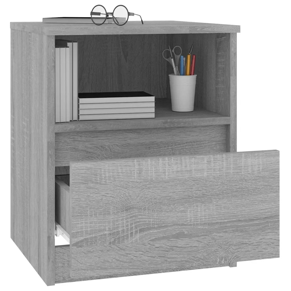 Comodini 2 pz Grigio Sonoma 40x40x50 cm in Legno Multistrato 815819