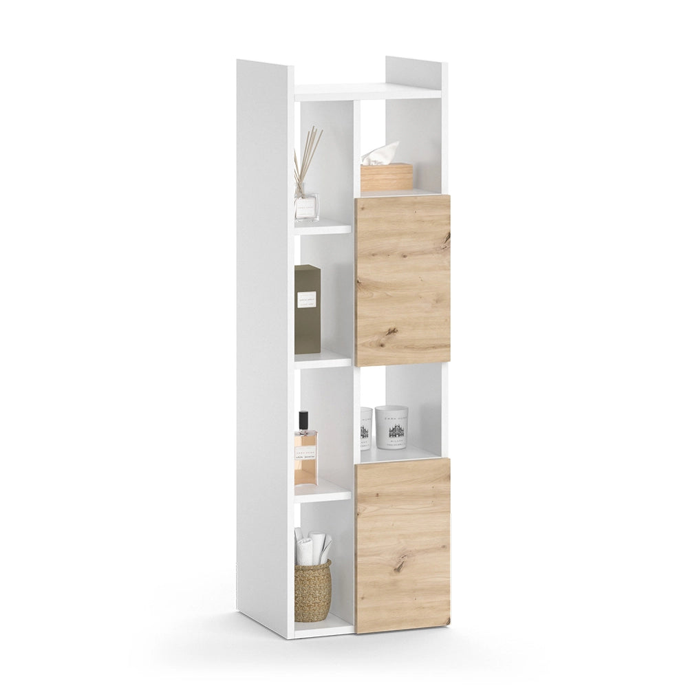 Vicco Mobiletto da bagno Bianco 36 x 117 cm con 2 cassetti