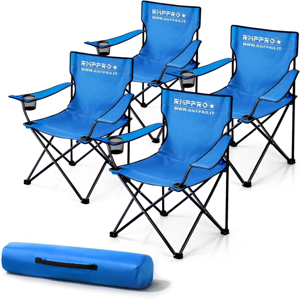 RMF PRO SET 4 SEDIE DA CAMPEGGIO BLU