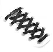 Cinture elastiche senza lacci - Cerniere veloci - Cinture piatte - Cotone resistente - Nera - 140 cm