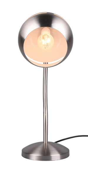 Lampada da Tavolo da Interno Attacco E14 in Metallo Nichel Satinato