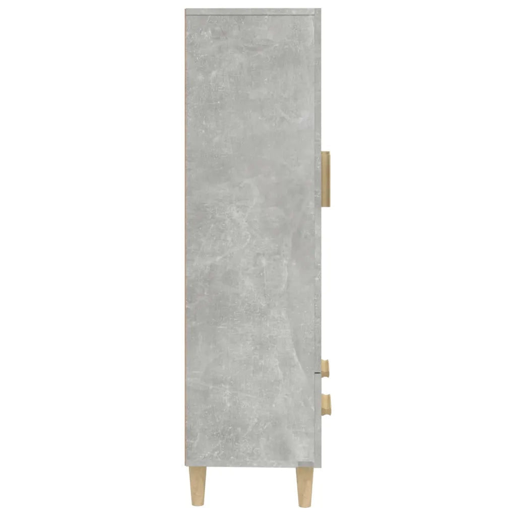 Credenza | Madia | Buffet da pranzo | Armadio da pranzo Grigio Cemento 70x31x115 cm in Legno Multistrato
