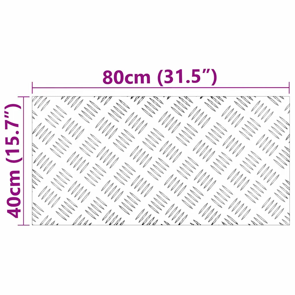 Gradini per Scale 4 pcs Argento 80 x 40 cm Alluminio 4104334