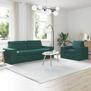 Set di divani 2 pcs Verde Scuro 222 x 80 x 82 cm Tessuto