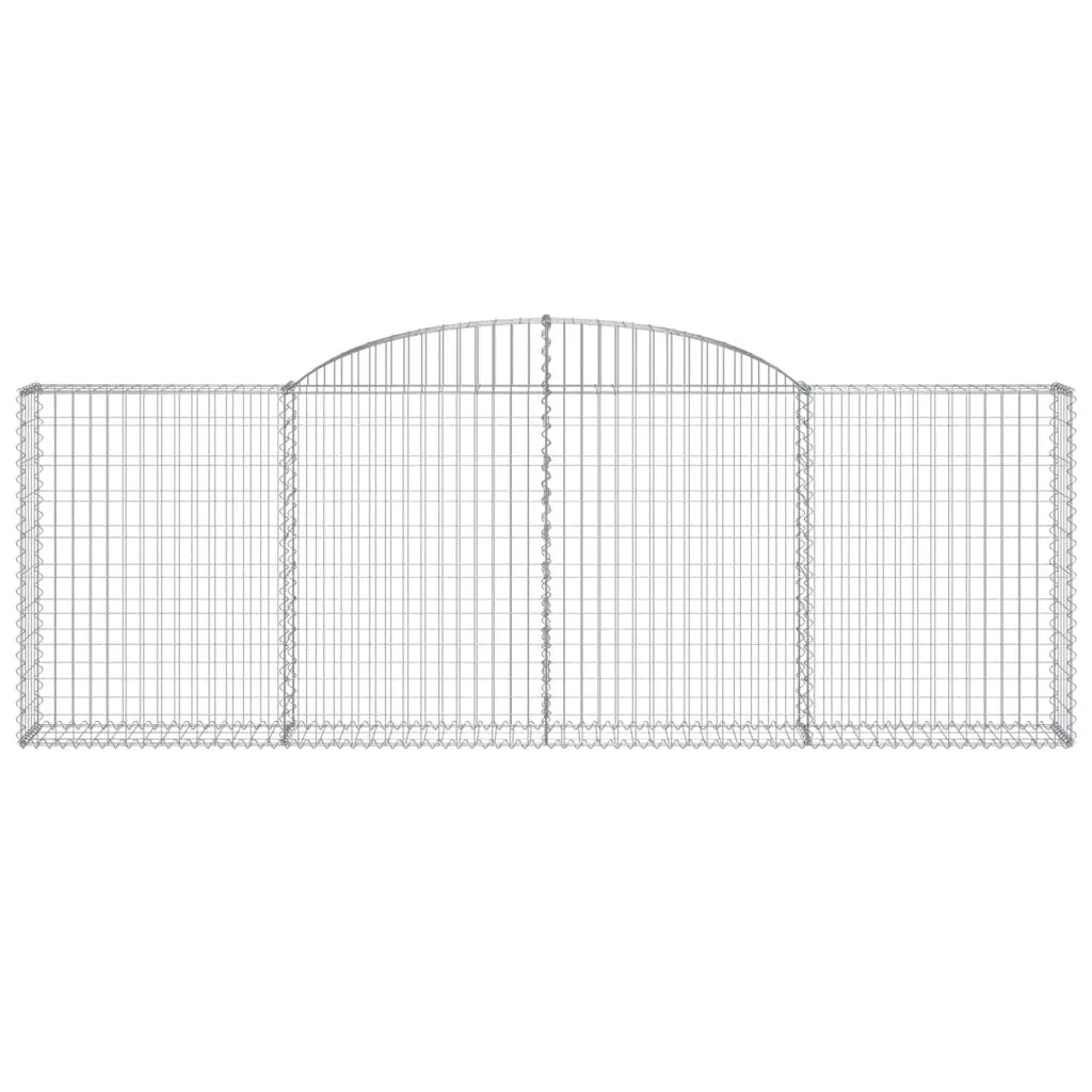 Cesti Gabbioni ad Arco 9 pz 300x30x100/120 cm Ferro Zincato 3146528