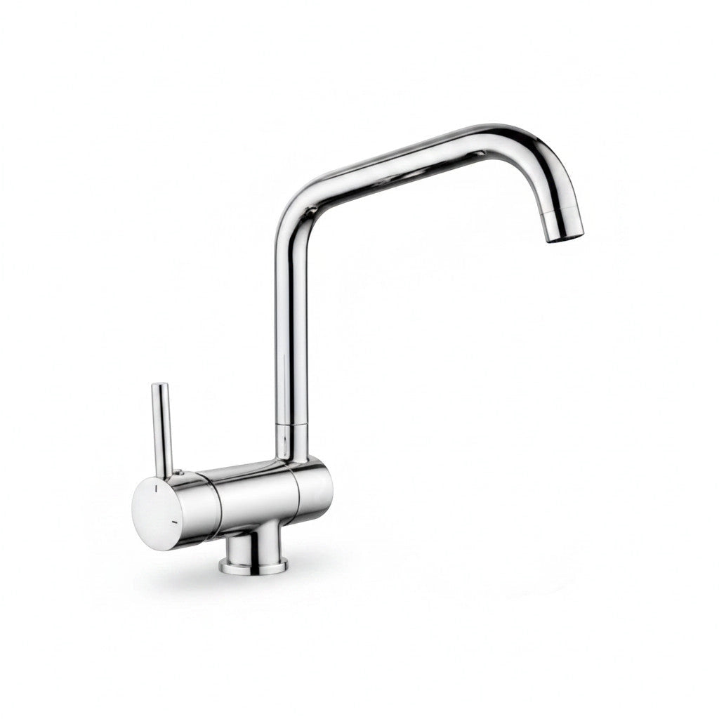 Rubinetto miscelatore per cucina abbattibile sottofinestra