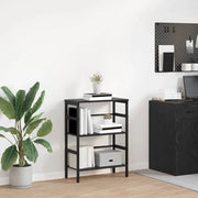 Libreria-Scaffale per Libri-Mobile di Stoccaggio Rovere Nero 60 x 29,5 x 81 cm Legno multistrato