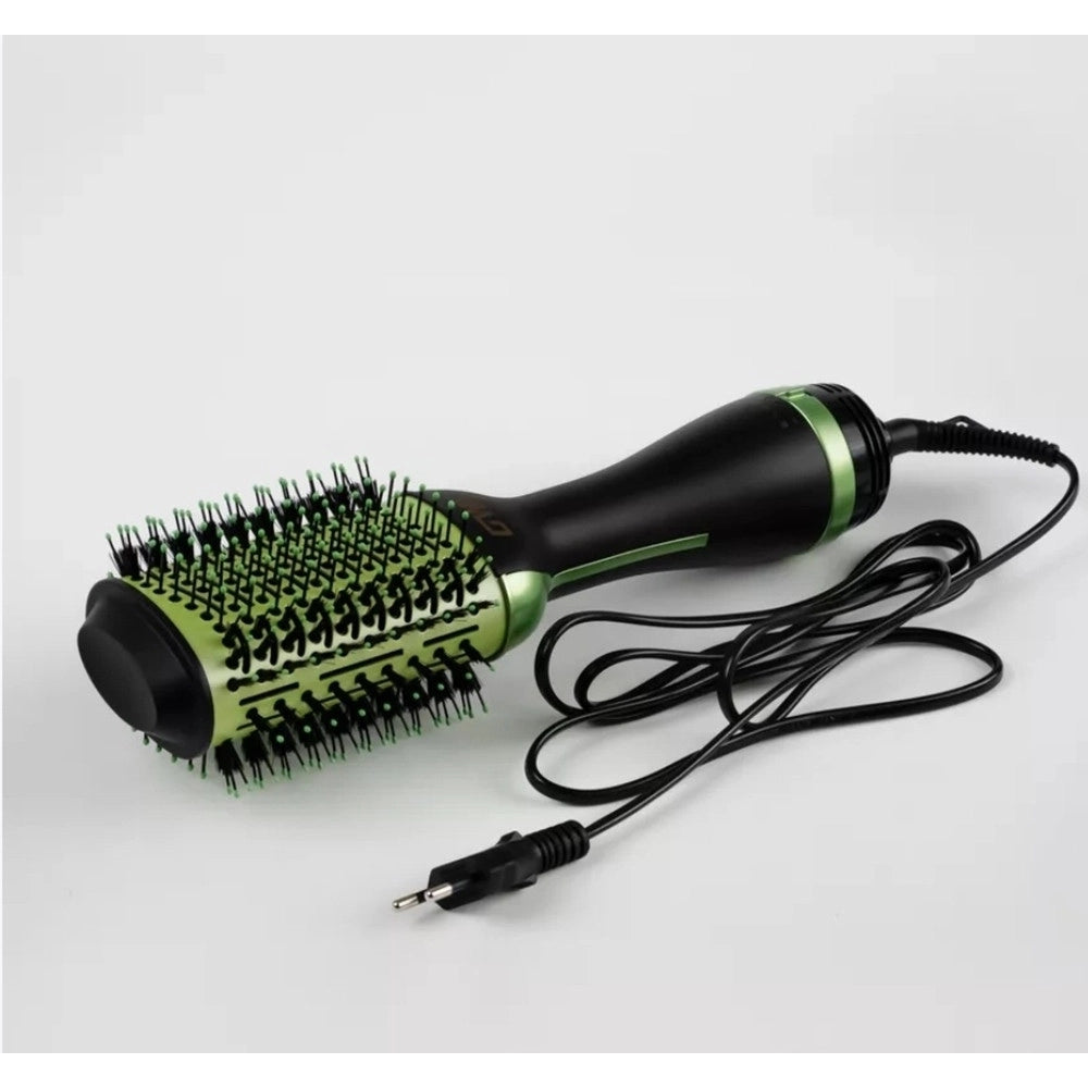 Trade Shop - Set Piastra + Spazzola Rotante Ioni 2in1 Professionale Per Styling Capelli Multifunzione -